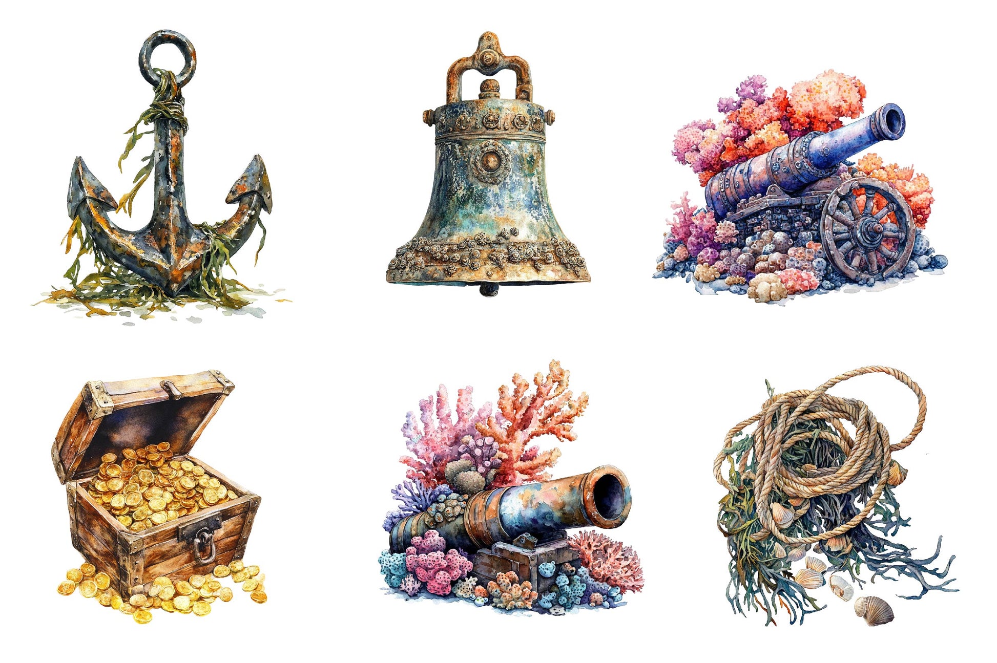 Collection A Sunken Shipwreck Clipart Bundle - CraftNest - Digital Crafting and Art