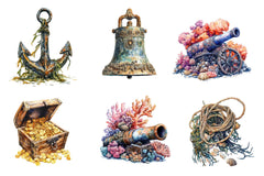 Collection A Sunken Shipwreck Clipart Bundle - CraftNest - Digital Crafting and Art