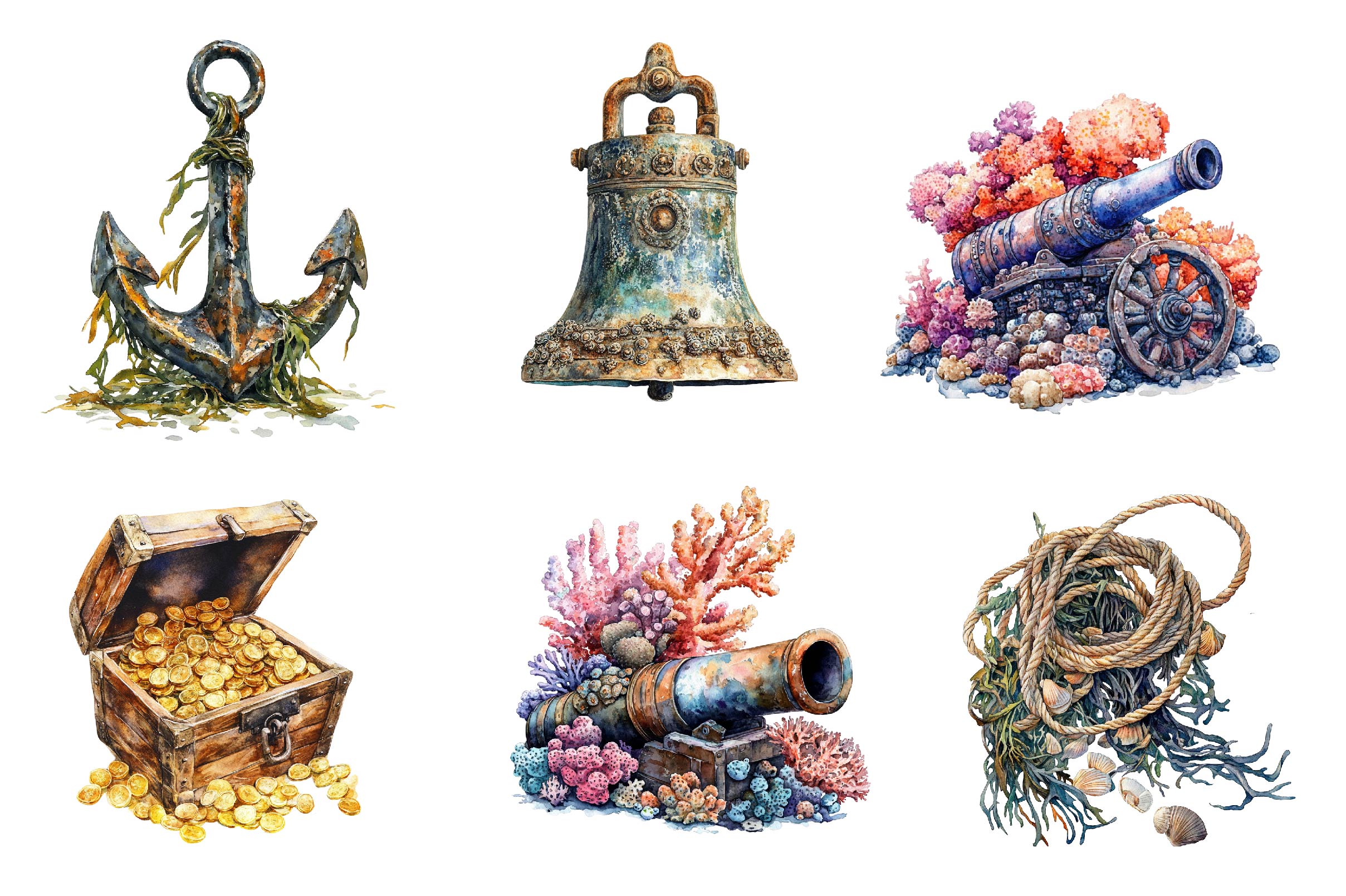 Collection A Sunken Shipwreck Clipart Bundle - CraftNest - Digital Crafting and Art
