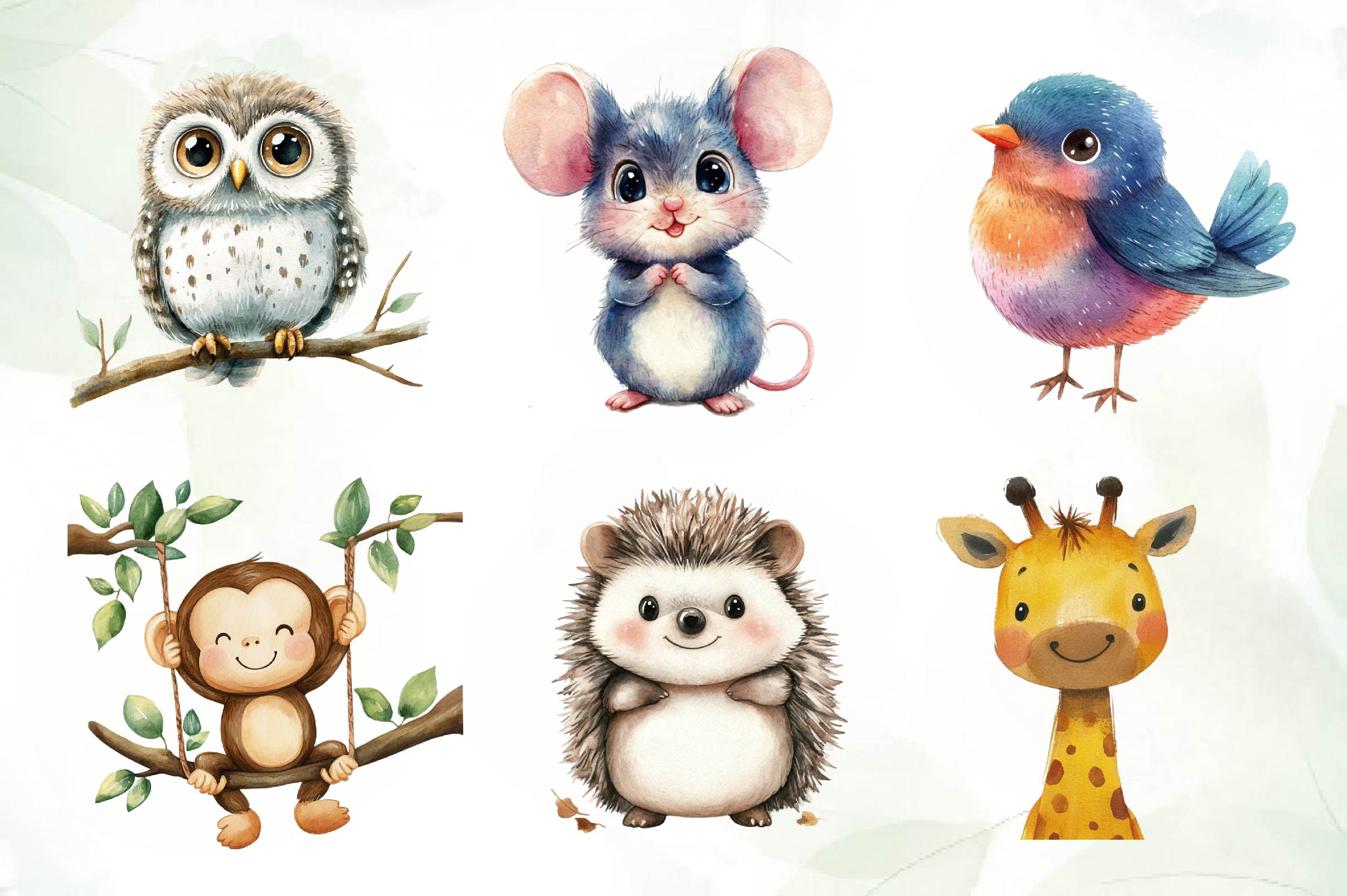 Minimalist Cartoon Animals Clipart Bundle - CraftNest - Digital Crafting and Art