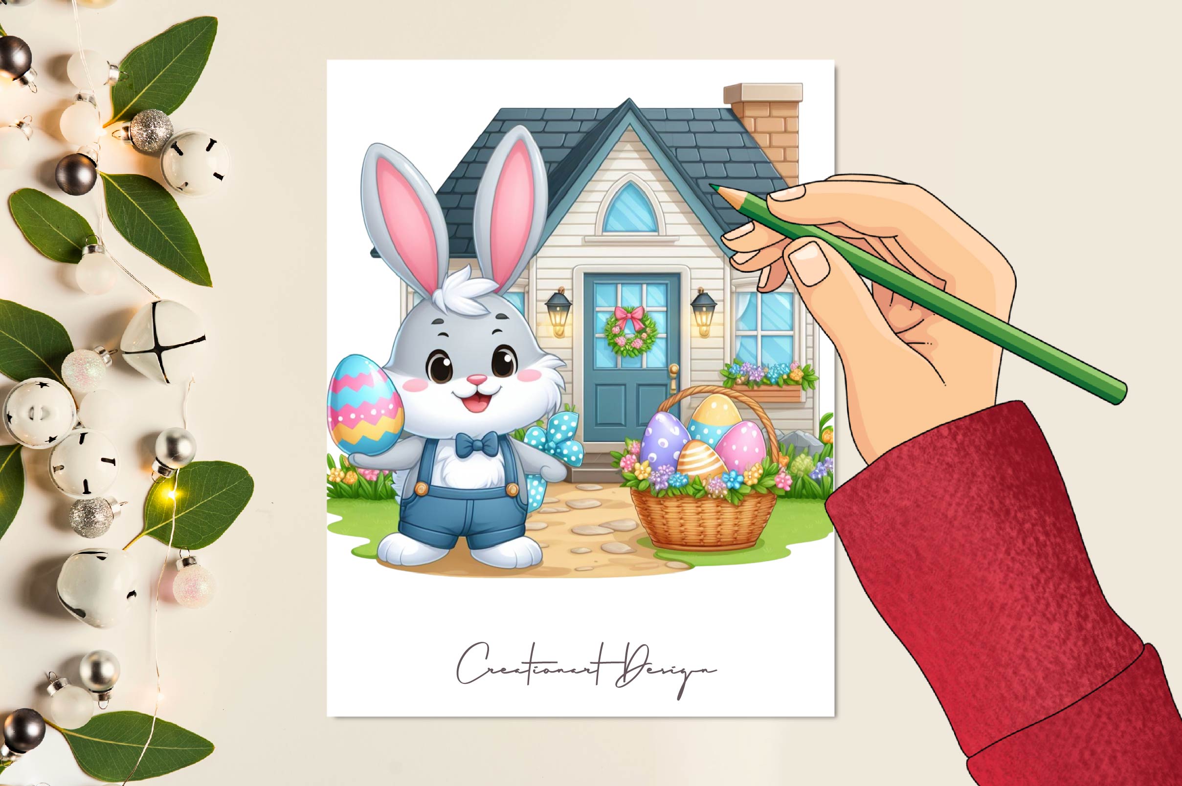 Easter Houses Clipart Bundle - CraftNest - Digital Crafting and Art
