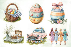 Vintage 1950 Easter Clipart Bundle 1 - CraftNest - Digital Crafting and Art