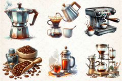 Making Coffee Clipart Bundle - CraftNest - Digital Crafting and Art