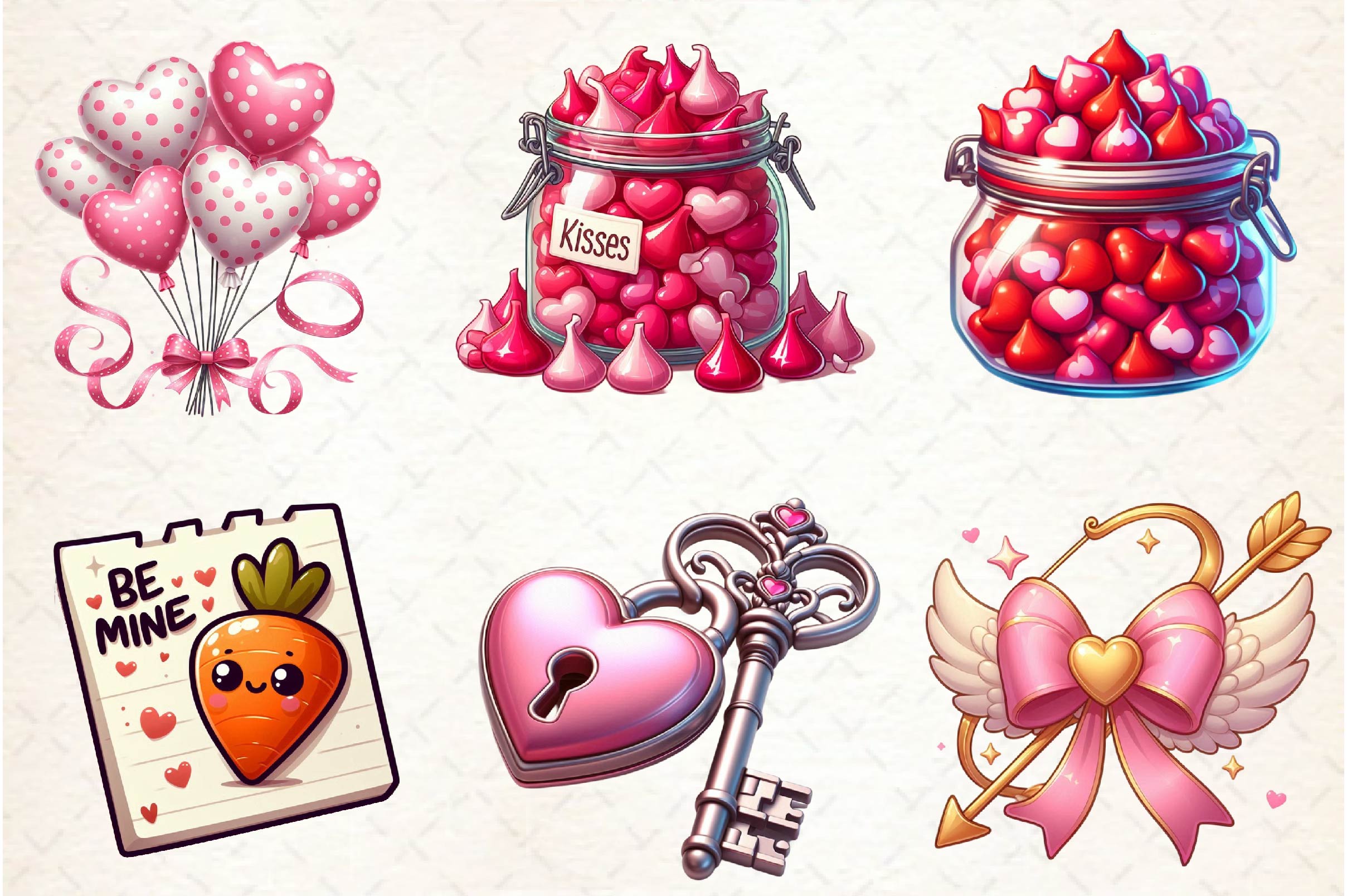 Coquette Valentine Clipart Bundle-1 - CraftNest - Digital Crafting and Art