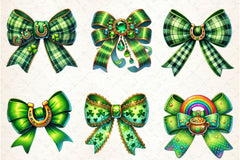 St Patricks Day Bow Clipart Bundle 1 - CraftNest - Digital Crafting and Art