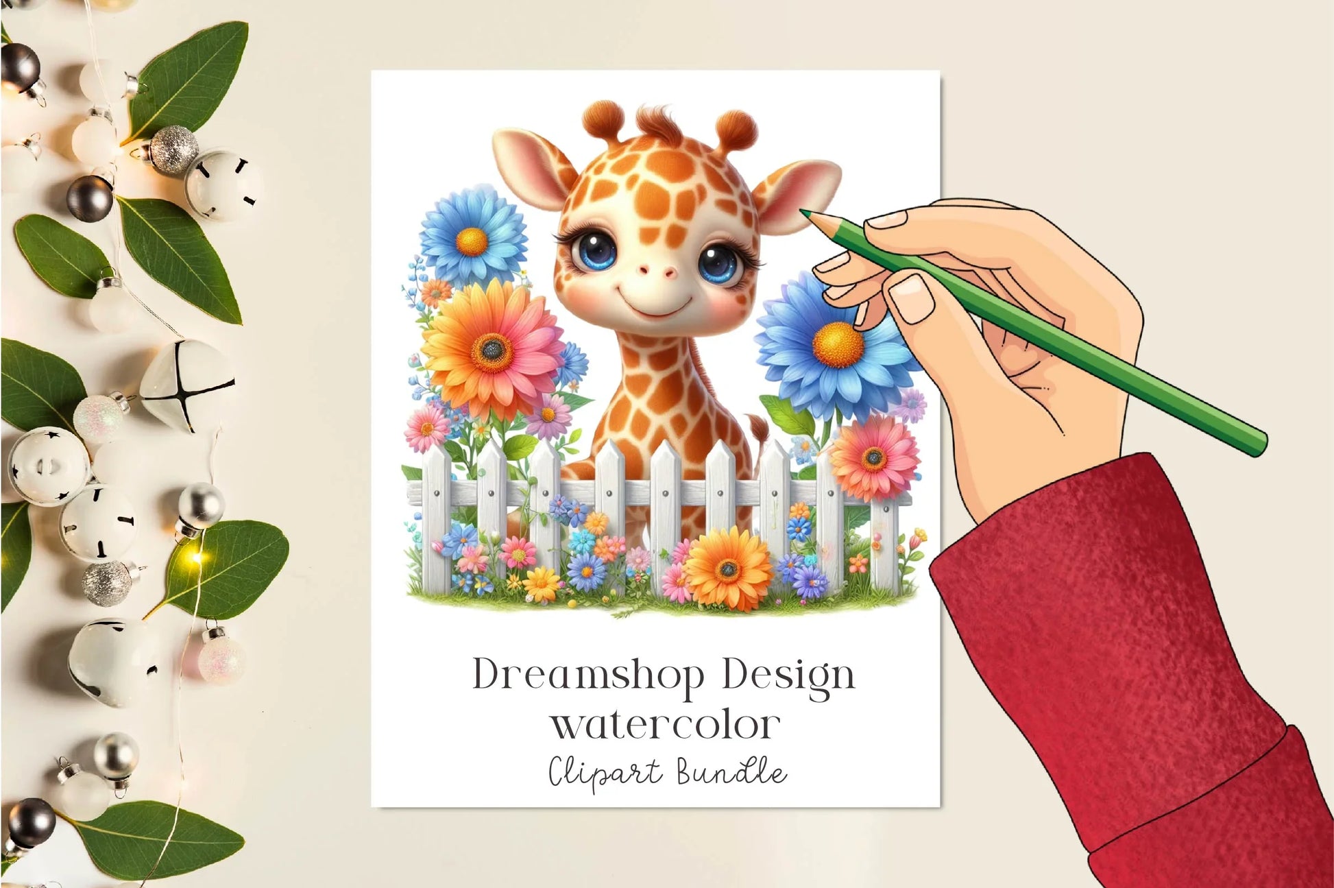 Giraffe Spring Clipart Bundle - CraftNest - Digital Crafting and Art