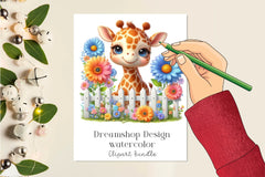 Giraffe Spring Clipart Bundle - CraftNest - Digital Crafting and Art