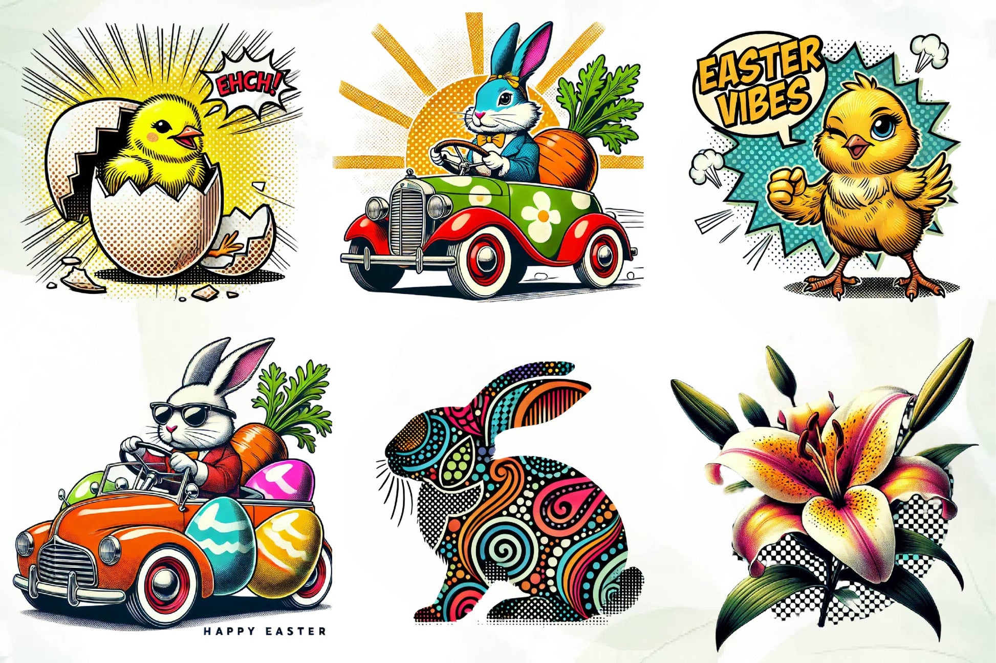 Easter Pop Art Clipart Bundle - CraftNest - Digital Crafting and Art