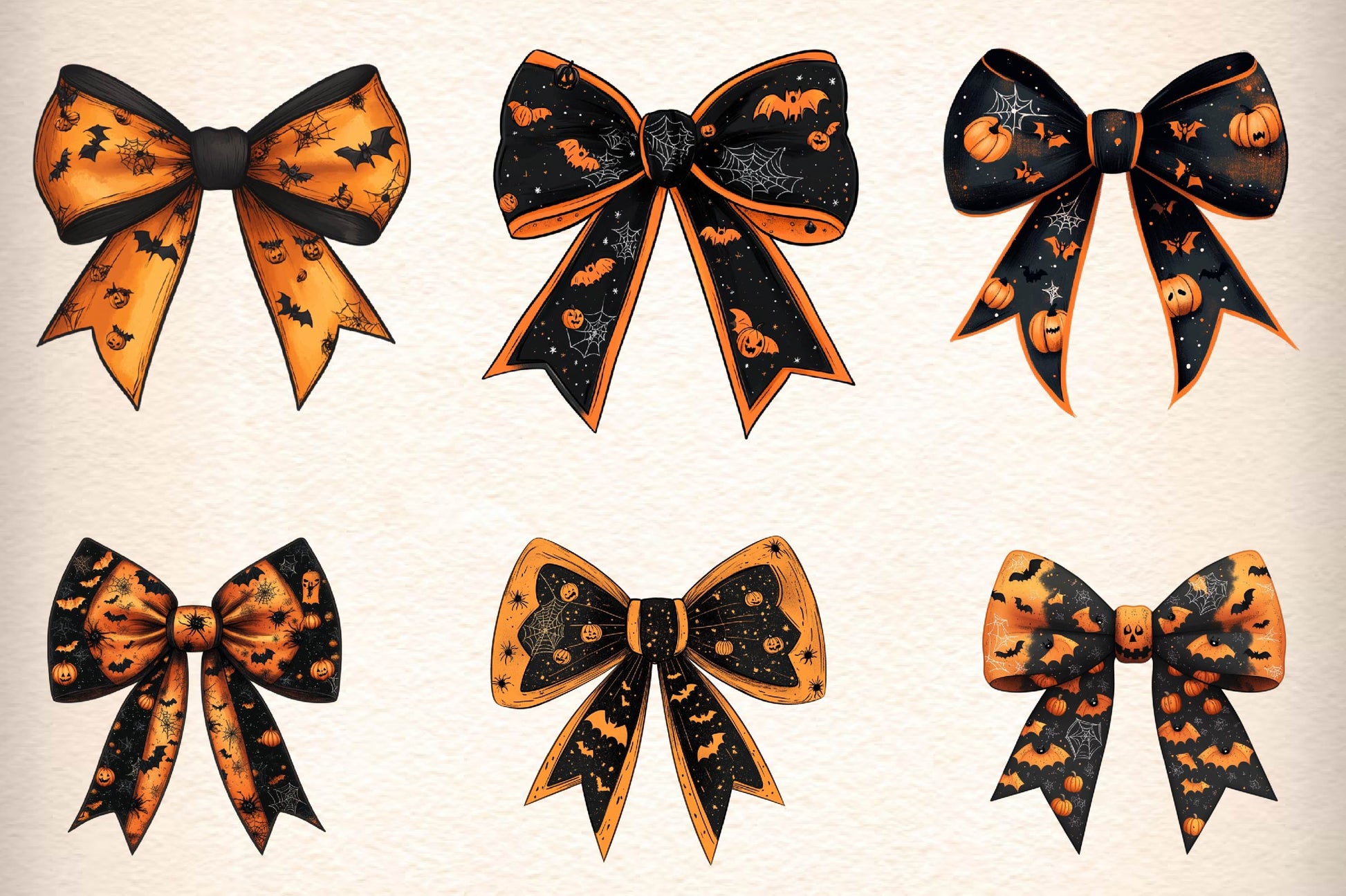 Halloween Coquette Bow Clipart Bundle 3 - CraftNest - Digital Crafting and Art