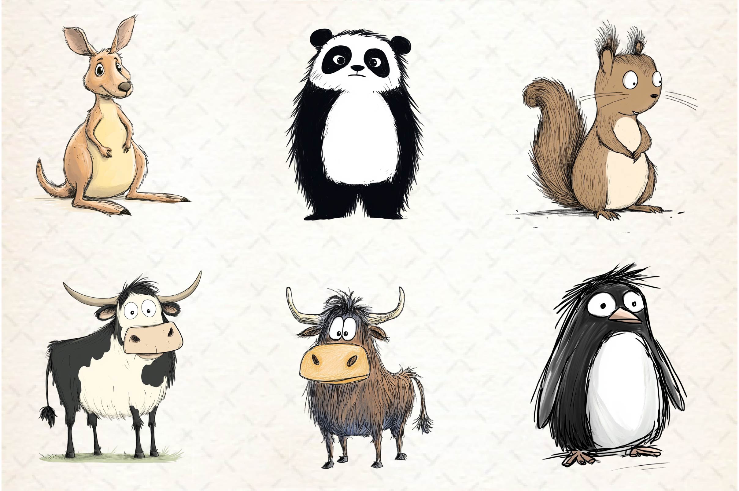 Animals Minimalist Cartoon Clipart Bundle - CraftNest - Digital Crafting and Art