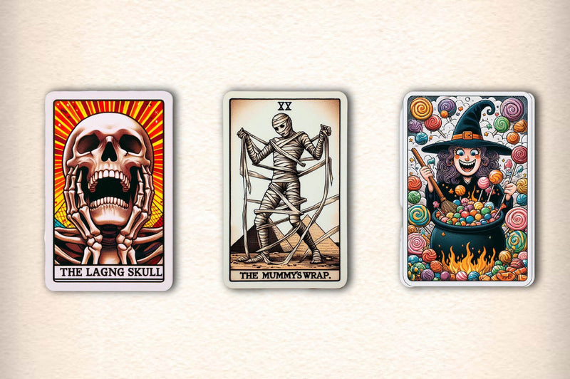 Funny Halloween Tarot Cards Clipart Bundle - CraftNest - Digital Crafting and Art