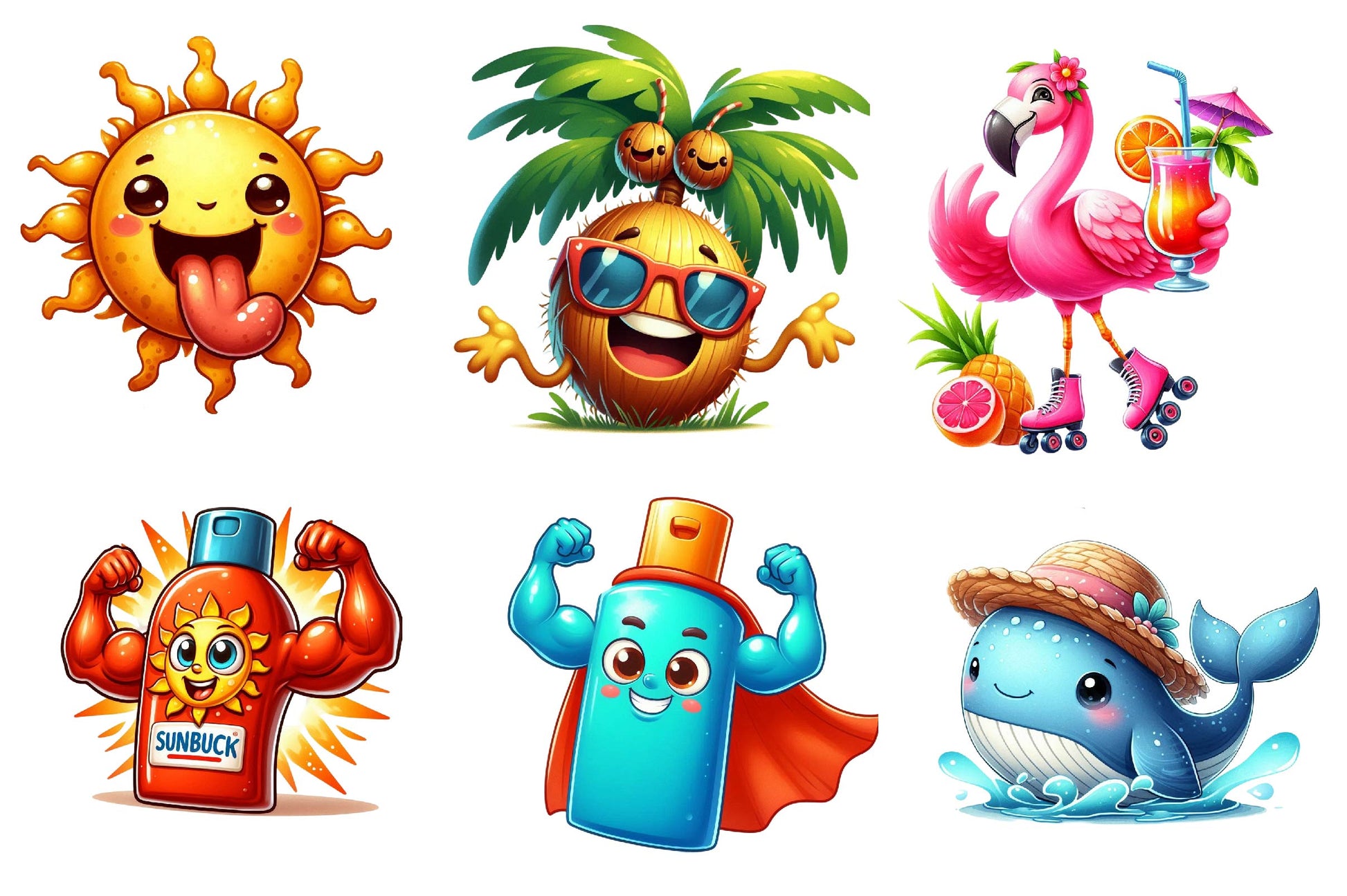 Funny Summer Day Clipart Bundle - CraftNest - Digital Crafting and Art