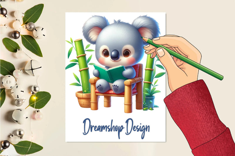 Cute Koala Bear Clipart Bundle - CraftNest - Digital Crafting and Art