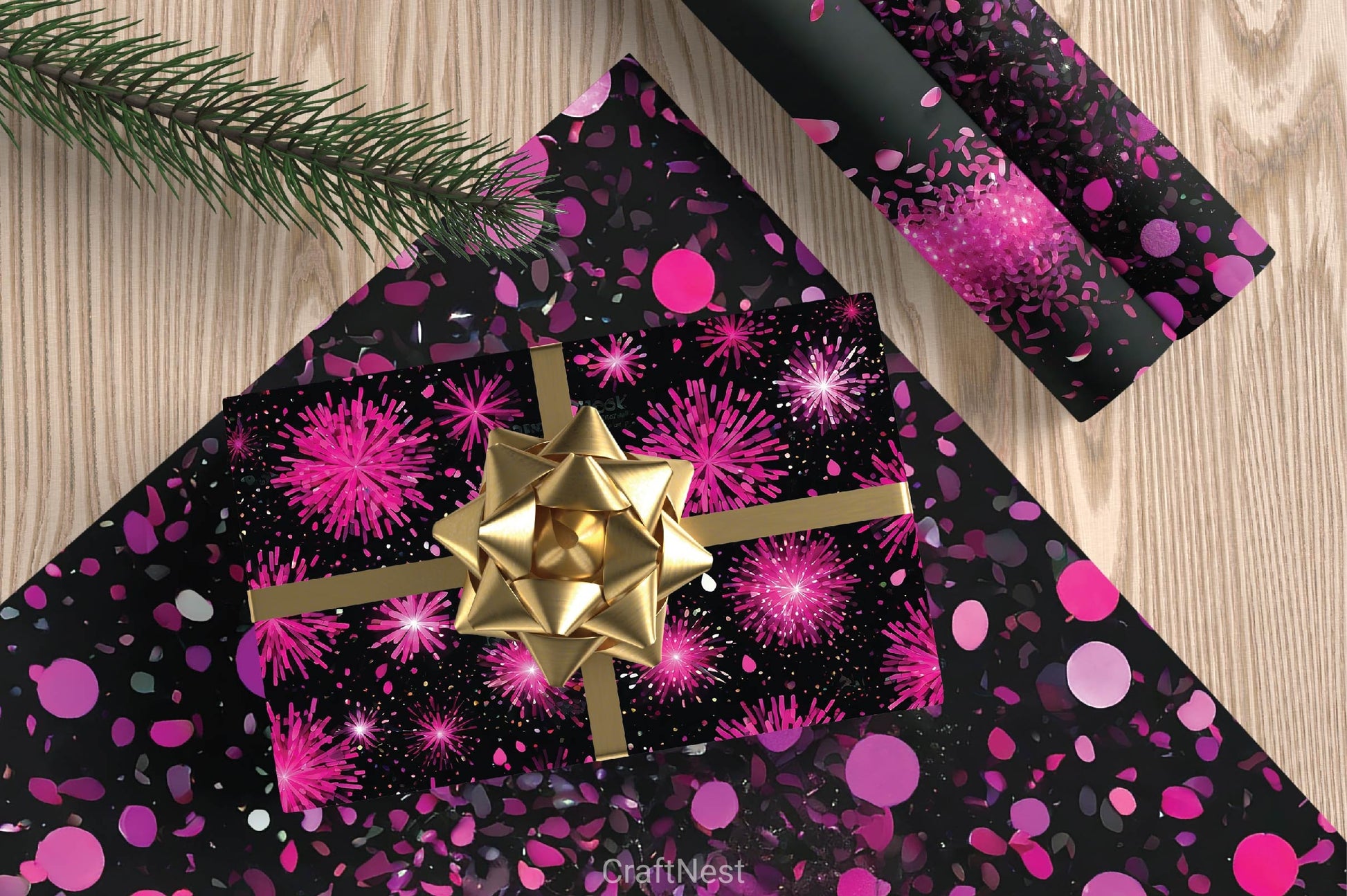 Pink And Black Glam Digital Papers - CraftNest - Digital Crafting and Art