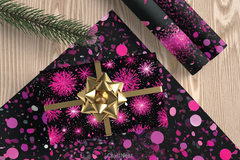 Pink And Black Glam Digital Papers - CraftNest - Digital Crafting and Art