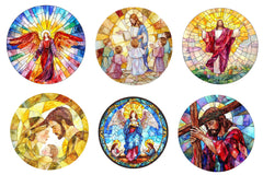 Round Stained Glass Easter Nativity Clipart Bundle - CraftNest - Digital Crafting and Art