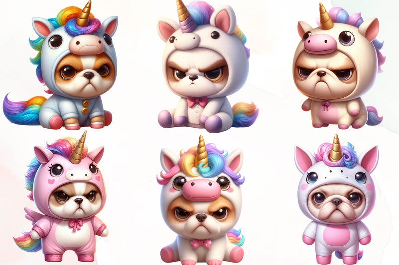 Unicorn Costume For Dogs Clipart Bundle - CraftNest - Digital Crafting and Art