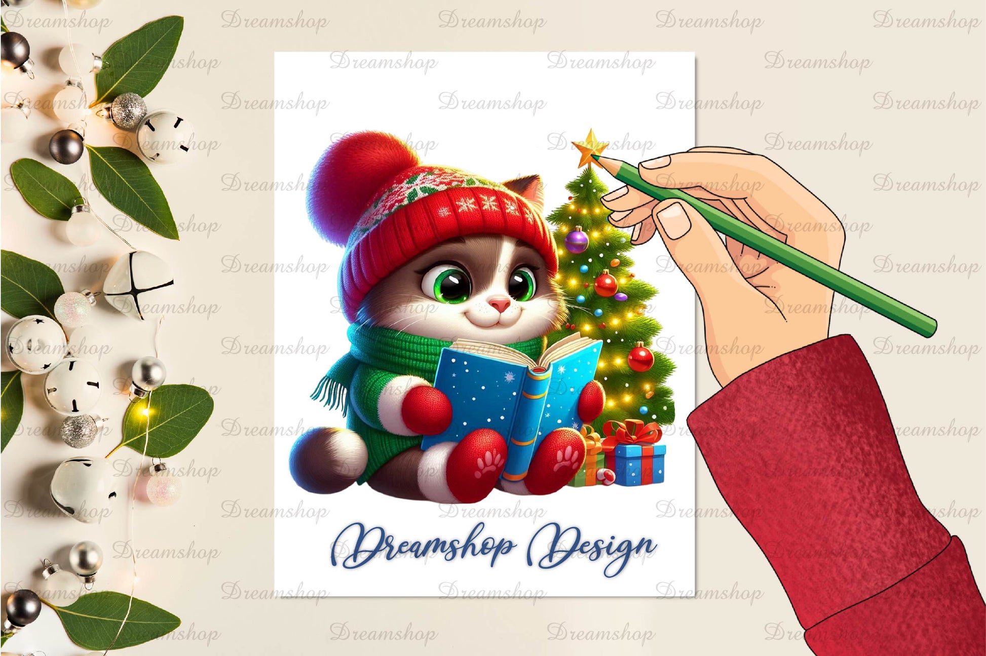 Christmas Cat Clipart Bundle - CraftNest - Digital Crafting and Art