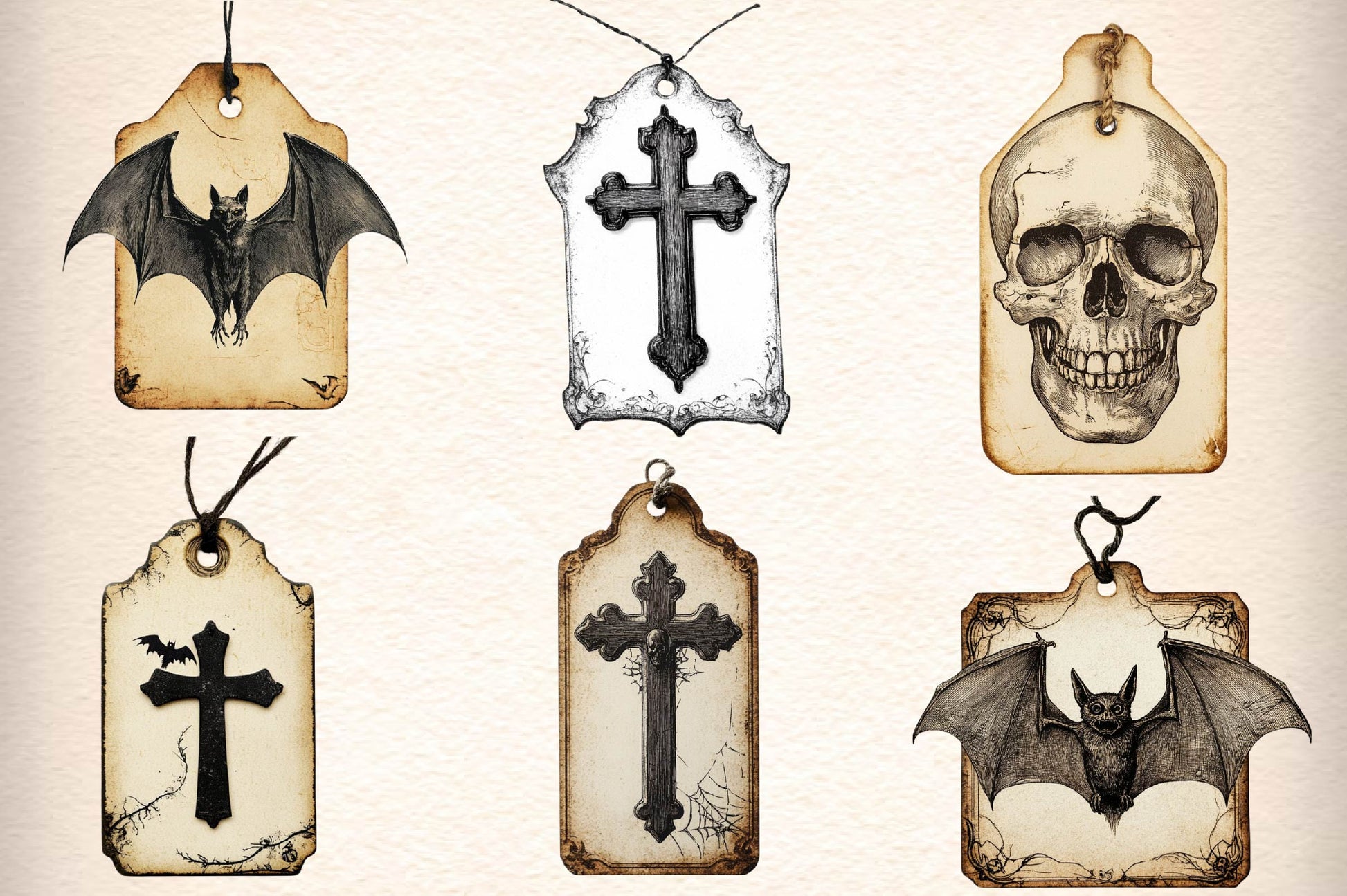 Gothic Vintage Old Tag Clipart Bundle - CraftNest - Digital Crafting and Art