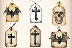 Gothic Vintage Old Tag Clipart Bundle - CraftNest - Digital Crafting and Art
