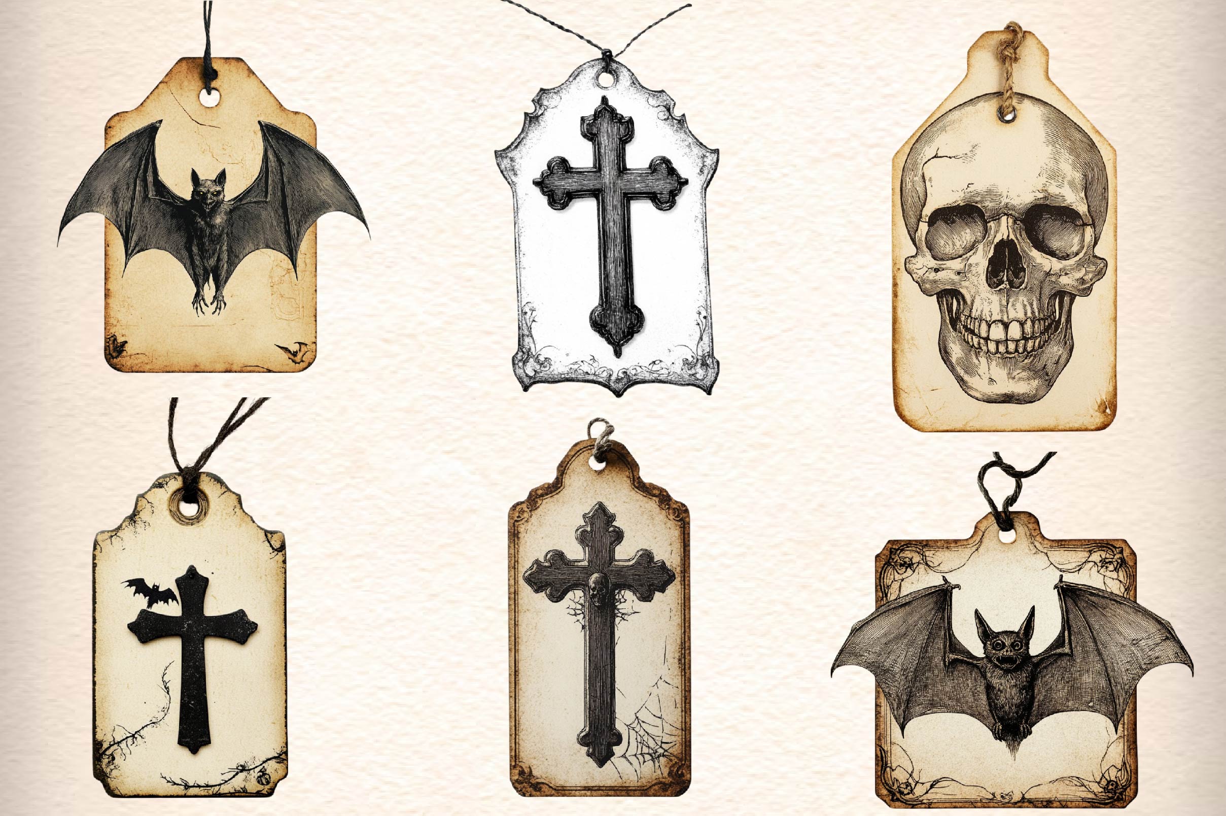 Gothic Vintage Old Tag Clipart Bundle - CraftNest - Digital Crafting and Art