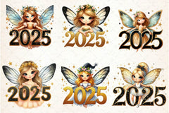 New Year Fairy Girls Clipart Bundle - CraftNest - Digital Crafting and Art