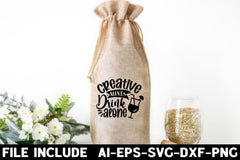 Wine Bag SVG Bundle - CraftNest - Digital Crafting and Art
