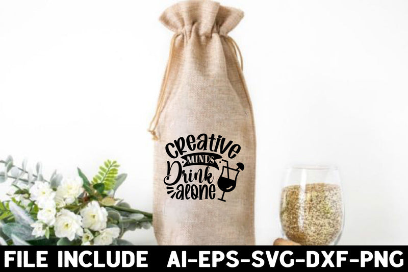 Wine Bag SVG Bundle - CraftNest - Digital Crafting and Art