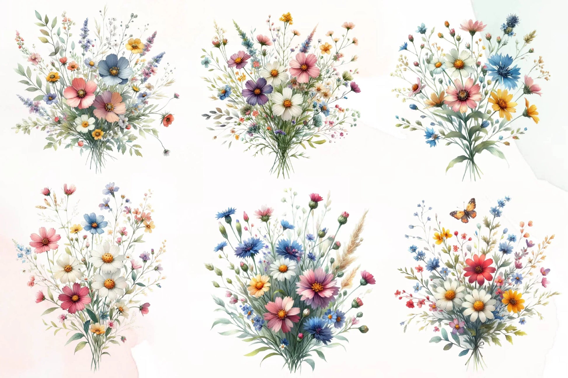 Spring Wild Flowers Clipart Bundle - CraftNest - Digital Crafting and Art