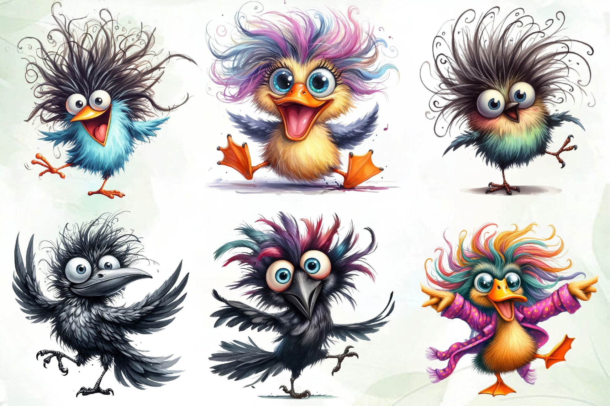 Funny Bird Funny Bird Clipart Bundle 1 - CraftNest - Digital Crafting and Art