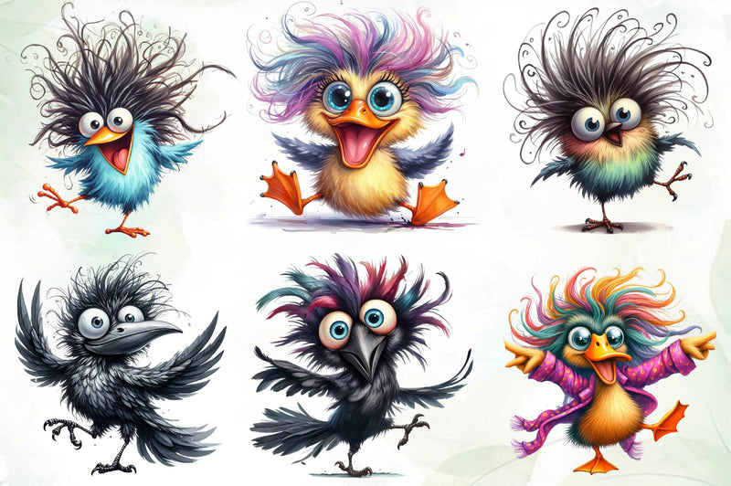 Funny Bird Funny Bird Clipart Bundle 1 - CraftNest - Digital Crafting and Art
