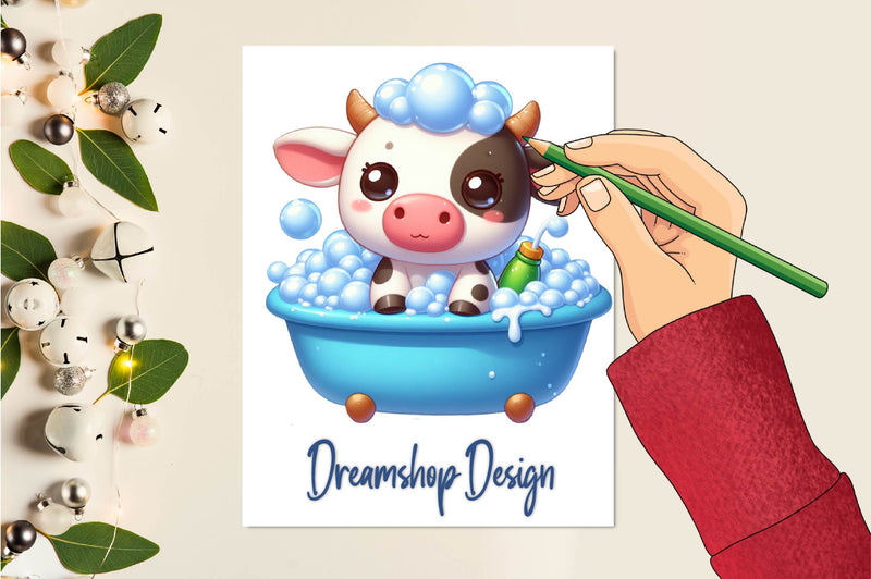 Cute Relaxing Animal Clipart Bundle - CraftNest - Digital Crafting and Art