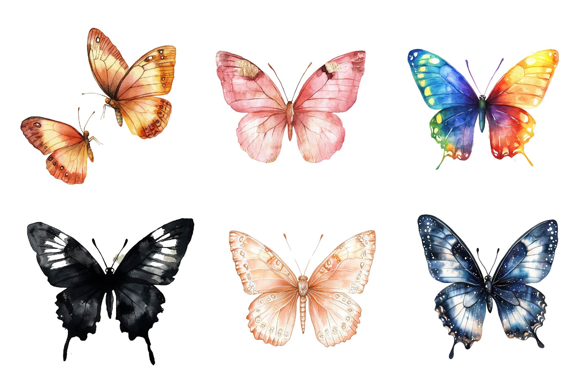 Butterfly Silhouettes Clipart Bundle 1 - CraftNest - Digital Crafting and Art