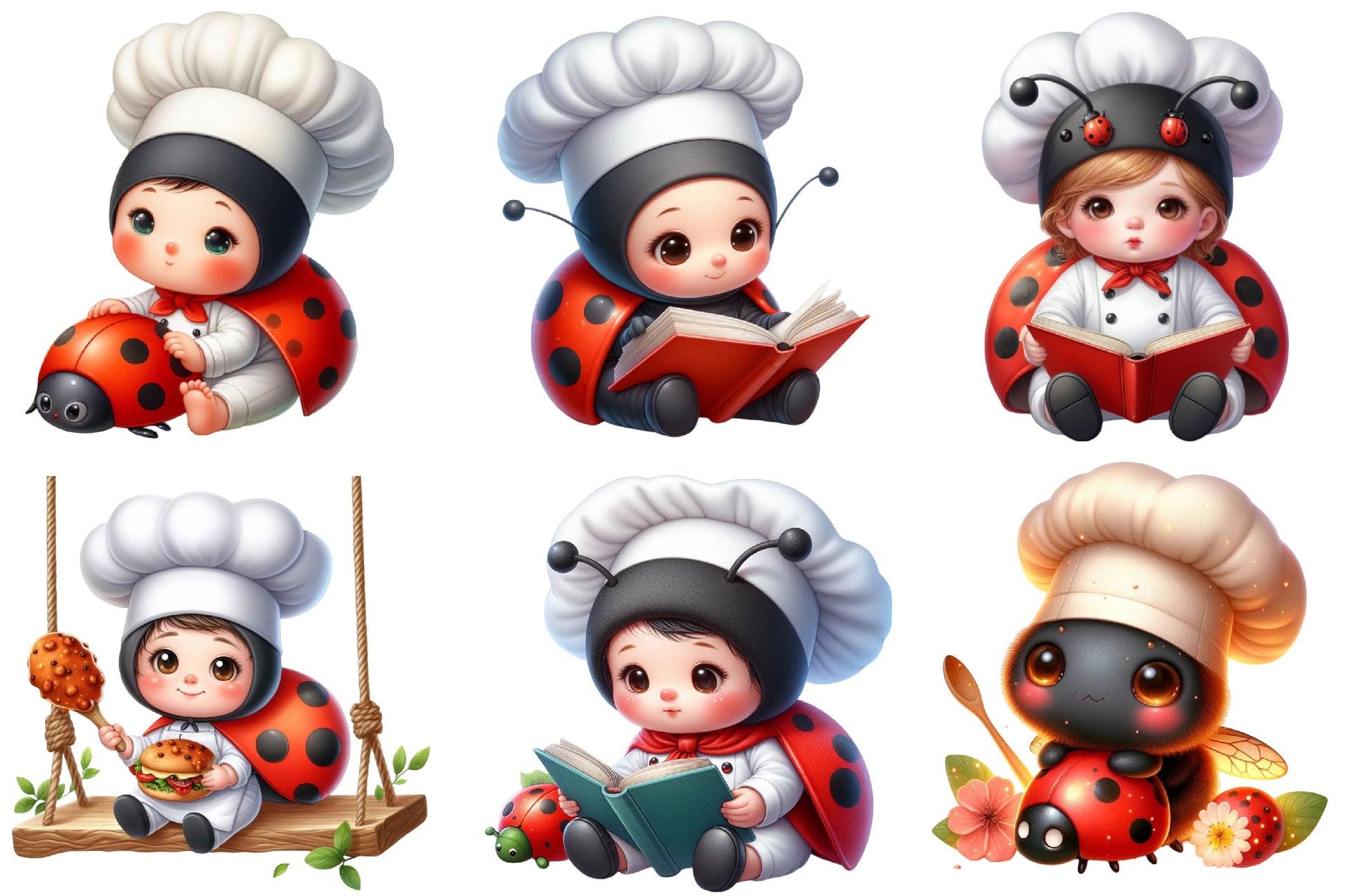 Ladybug Chef Clipart Bundle - CraftNest - Digital Crafting and Art