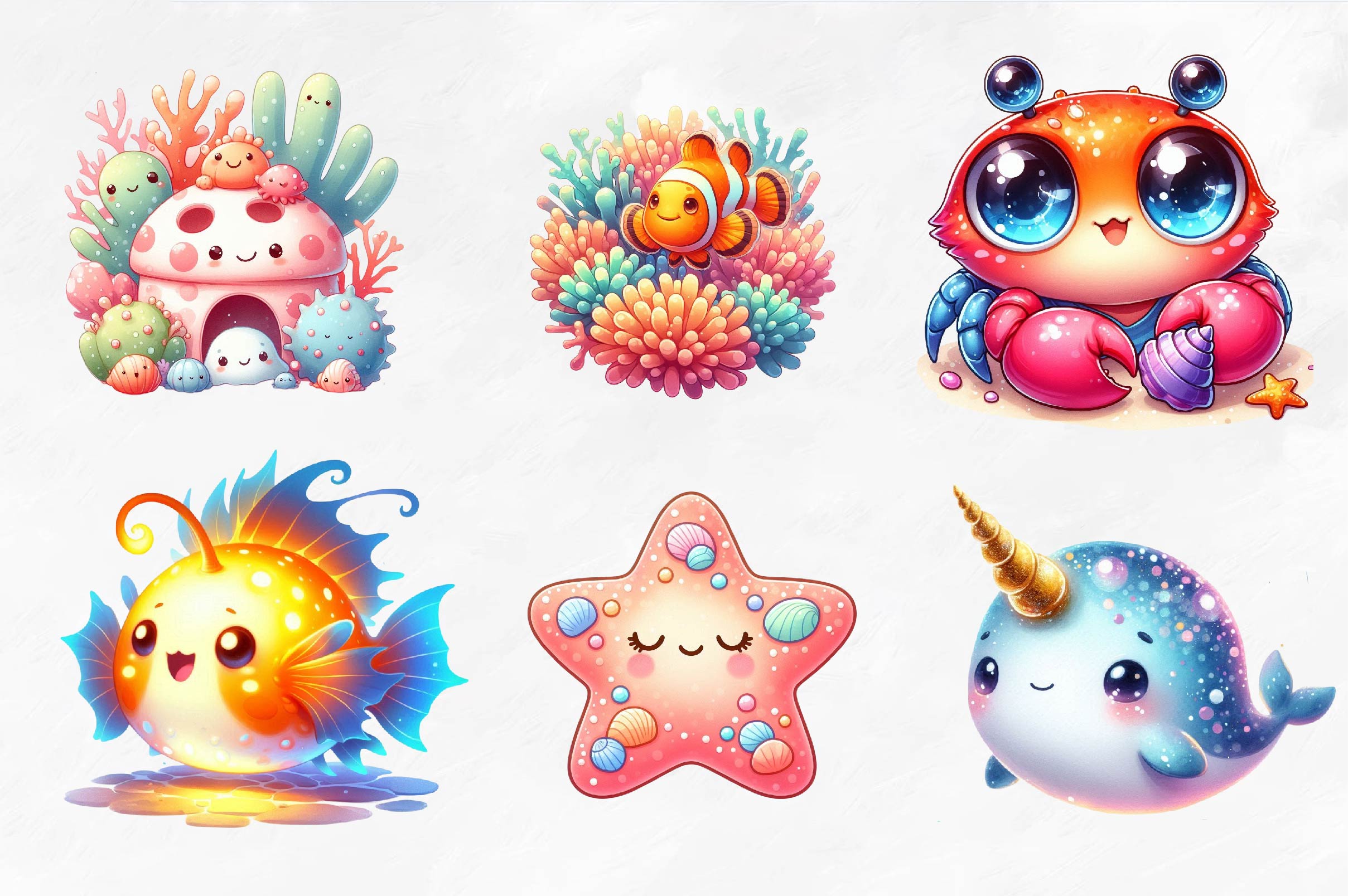 Nursery Decor Undersea Clipart Bundle - CraftNest - Digital Crafting and Art