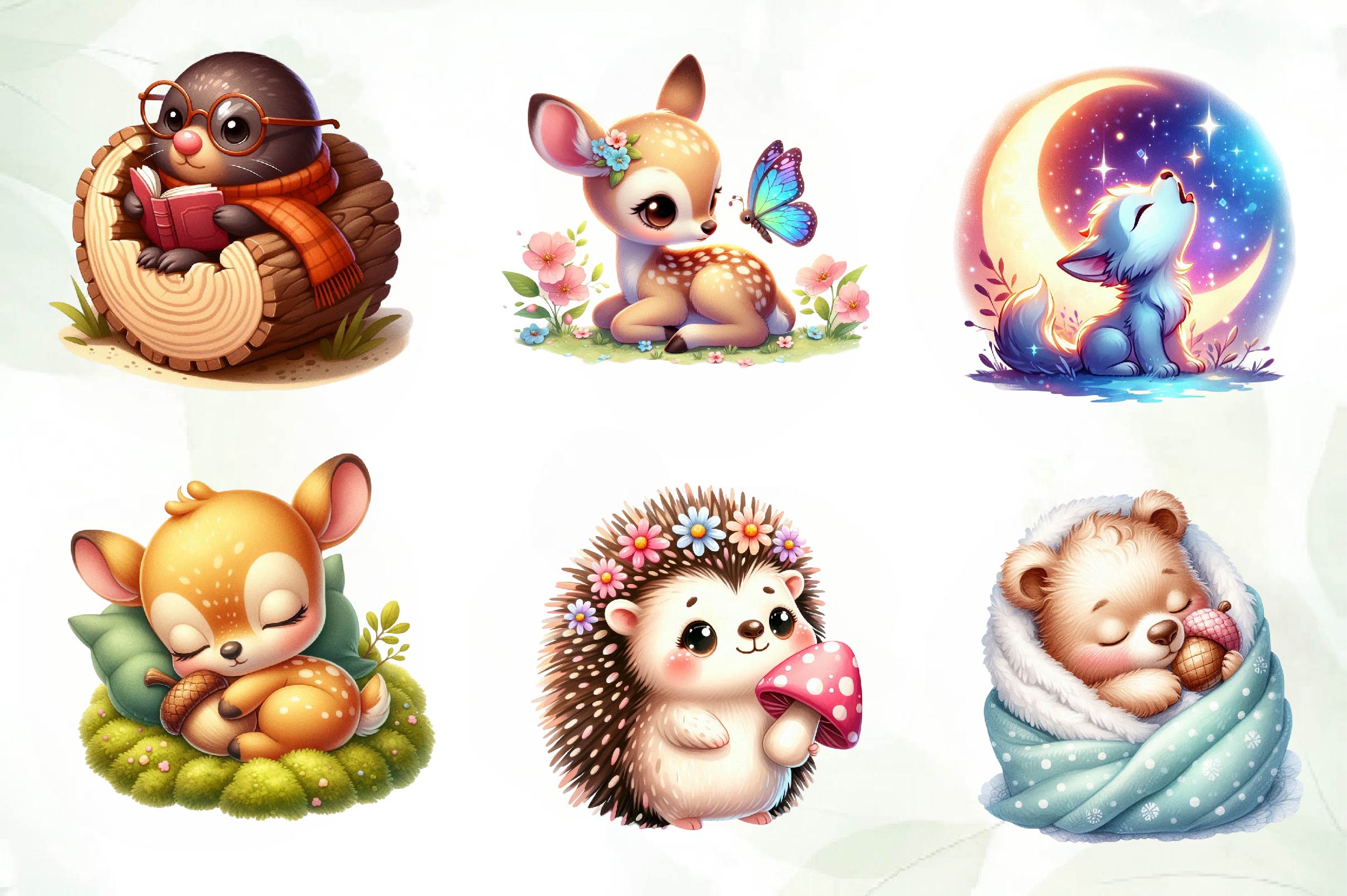 Woodland Forest Animals Clipart Bundle - CraftNest - Digital Crafting and Art