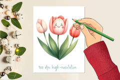 Smiling Tulip Clipart Bundle - CraftNest - Digital Crafting and Art