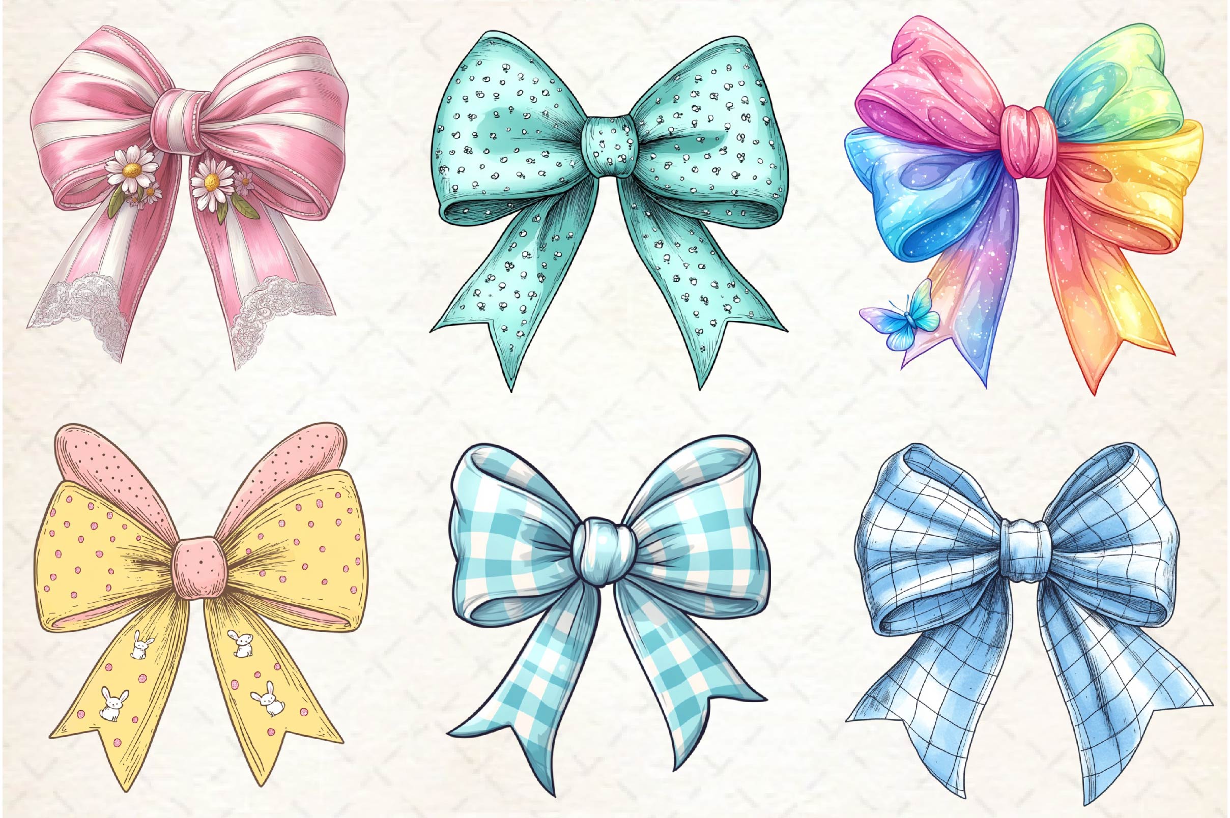 Easter Bow Clipart Bundle 2 - CraftNest - Digital Crafting and Art