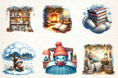 Chilly Reading Day Clipart Bundle - CraftNest - Digital Crafting and Art