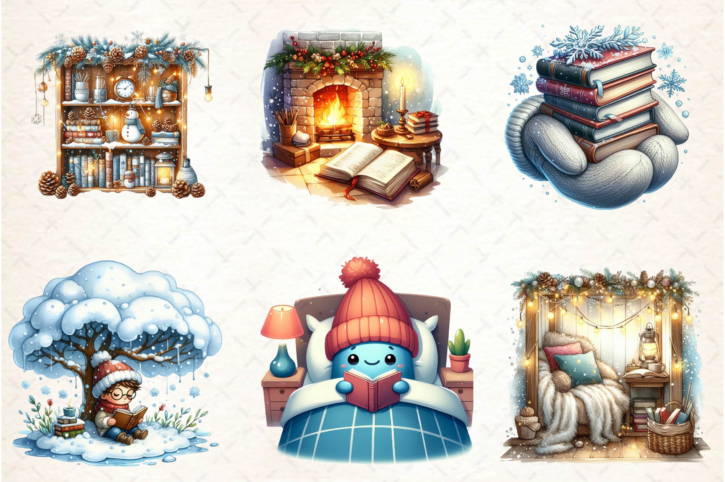 Chilly Reading Day Clipart Bundle - CraftNest - Digital Crafting and Art