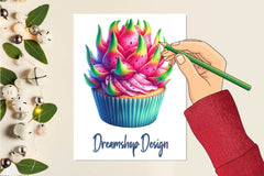 Yummy Cupcakes Set Clipart Bundle - CraftNest - Digital Crafting and Art