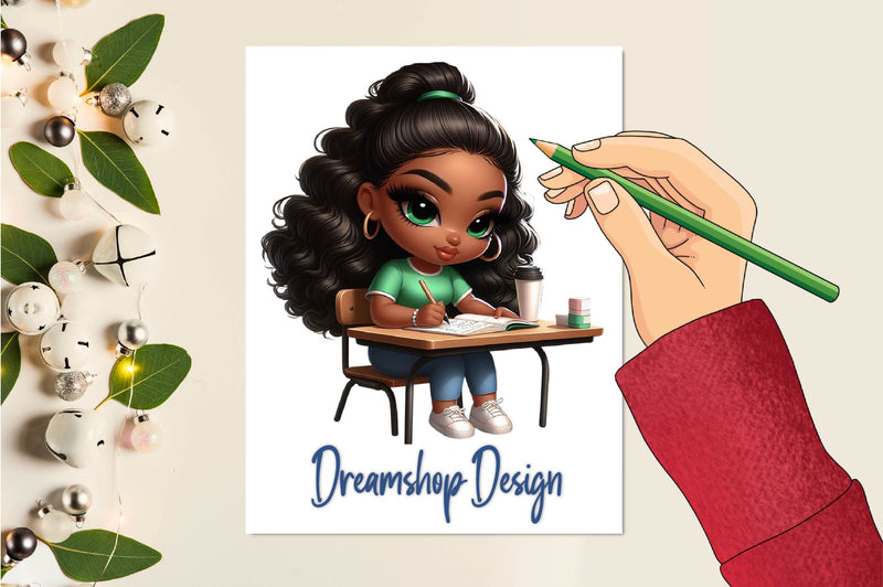 Motivational Boss Babe Black Woman Clipart Bundle - CraftNest - Digital Crafting and Art