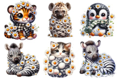 Daisy Animals Clipart Bundle - CraftNest - Digital Crafting and Art