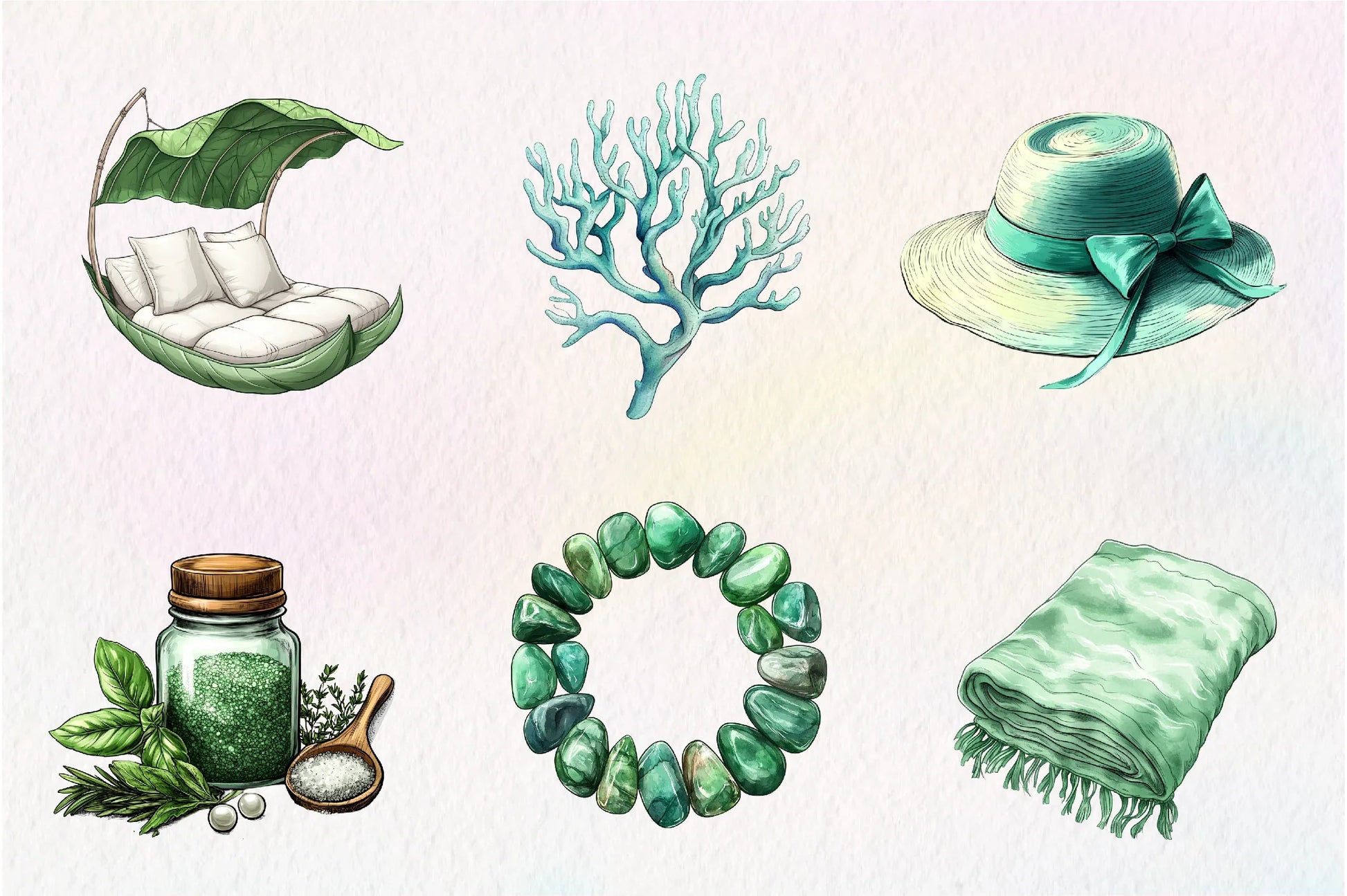 Summer Coastal Serenity Clipart Bundle - CraftNest - Digital Crafting and Art