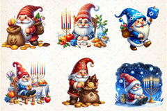 Gnome Hanukkah Clipart Bundle - CraftNest - Digital Crafting and Art