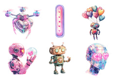 Robo Love Clipart Bundle - CraftNest - Digital Crafting and Art