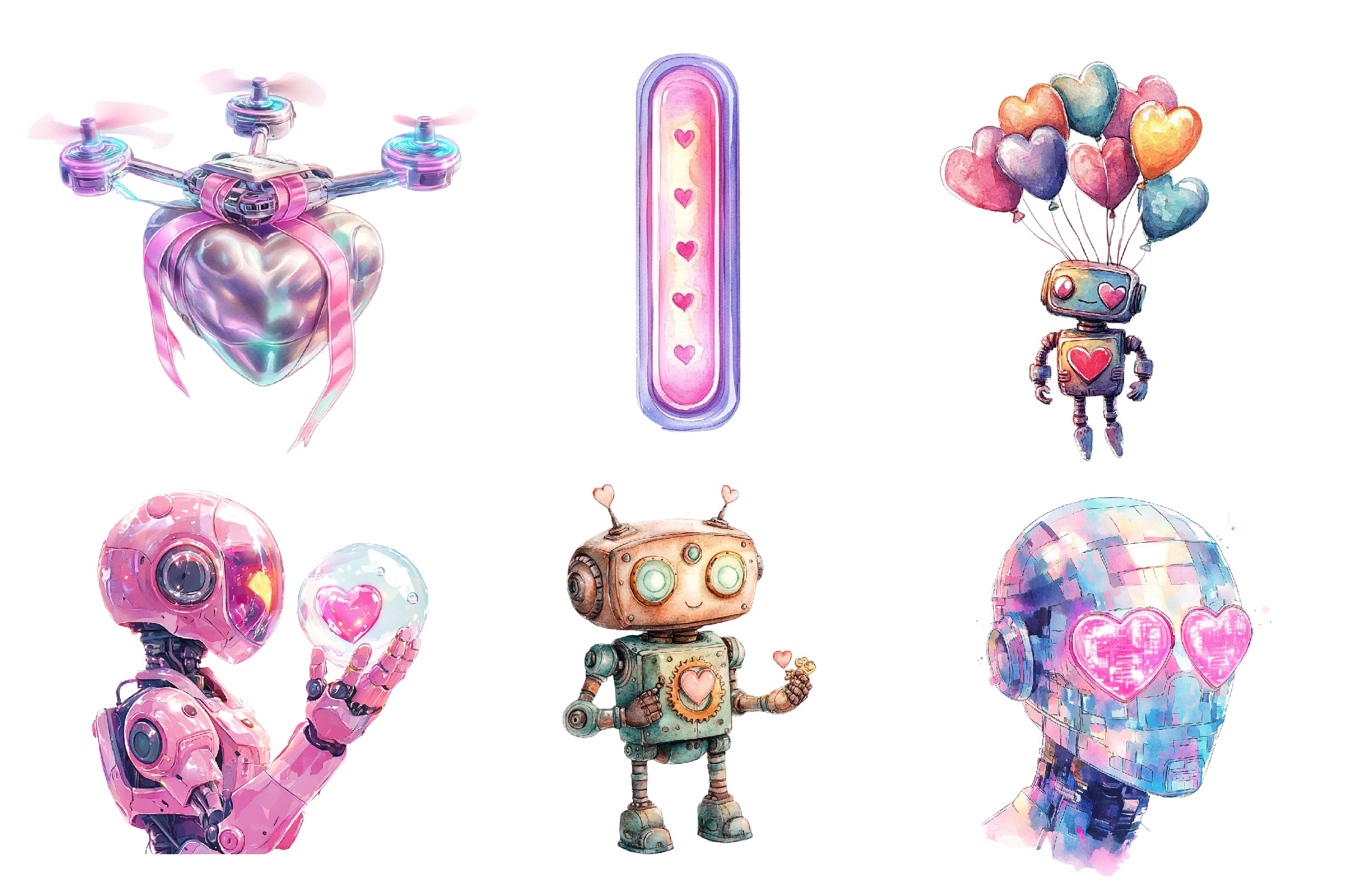 Robo Love Clipart Bundle - CraftNest - Digital Crafting and Art