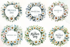 Happy Mother'S Day Floral Bouquets Clipart Bundle - CraftNest - Digital Crafting and Art