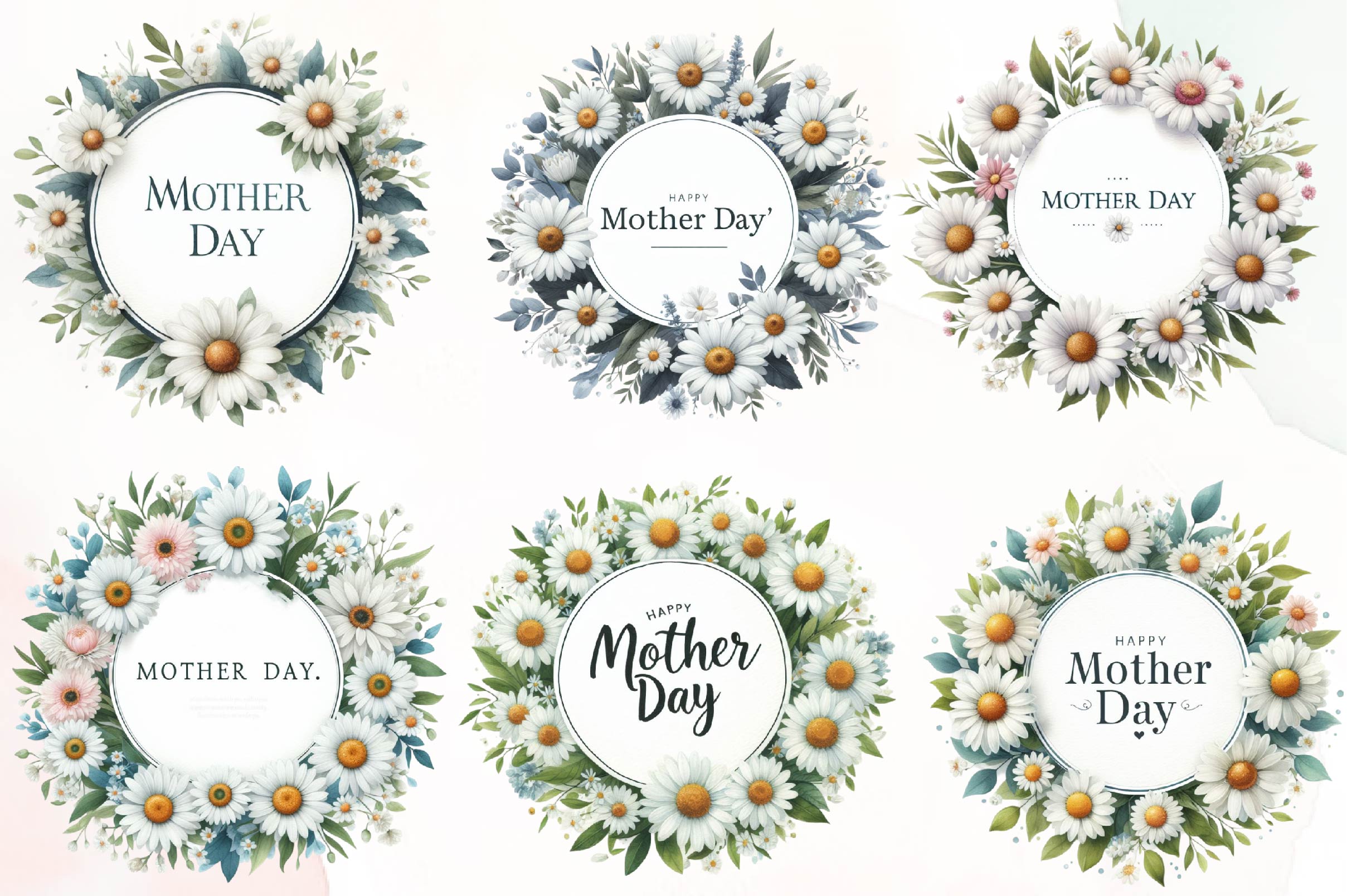 Happy Mother'S Day Floral Bouquets Clipart Bundle - CraftNest - Digital Crafting and Art