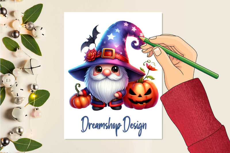 Halloween Kawaii Cute Gnome Clipart Bundle - CraftNest - Digital Crafting and Art